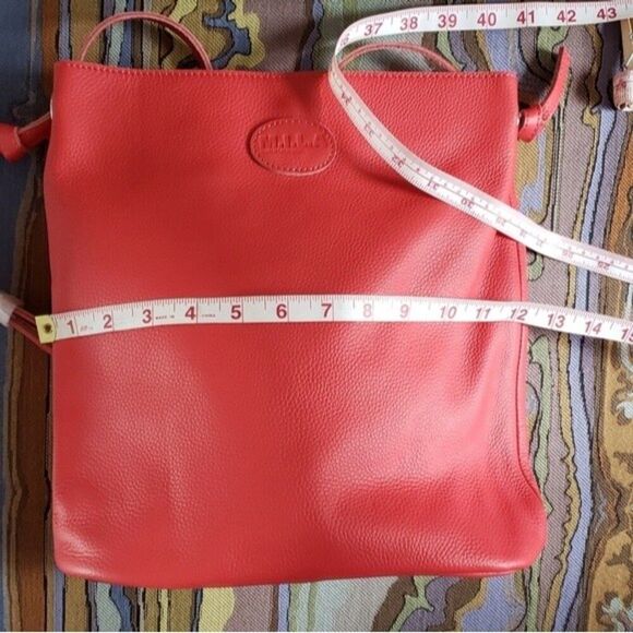 NWT M.I.L.A. Made in Los Angeles Red Leather Purse Crossbody Bag - Picture 7 of 9